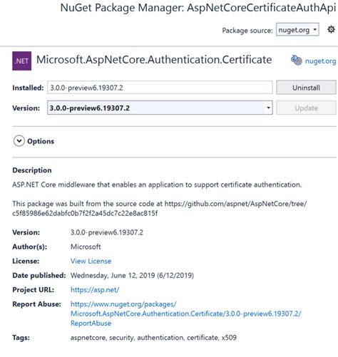 microsoft aspnet core certificate